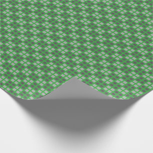Micro Checkered Green Wrapping Paper