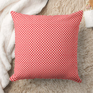 Micro Checkered Grid Pattern Throw Pillow
