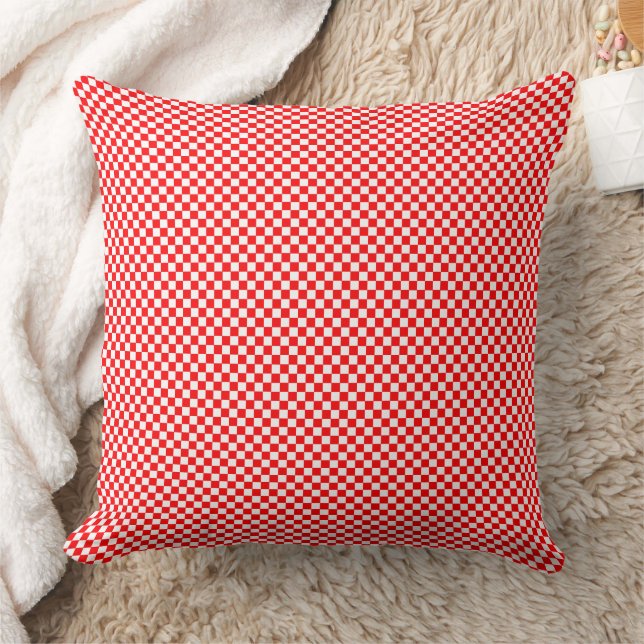 Micro Checkered Grid Pattern Throw Pillow (Blanket)