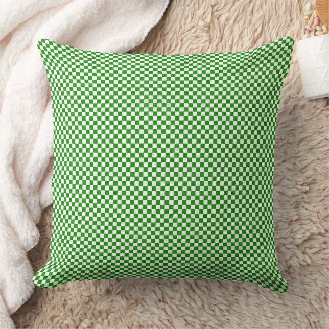 Micro Checkered Grid Pattern Throw Pillow (Blanket)