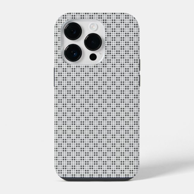 Micro Checkered White iPhone Protector Case (Back)