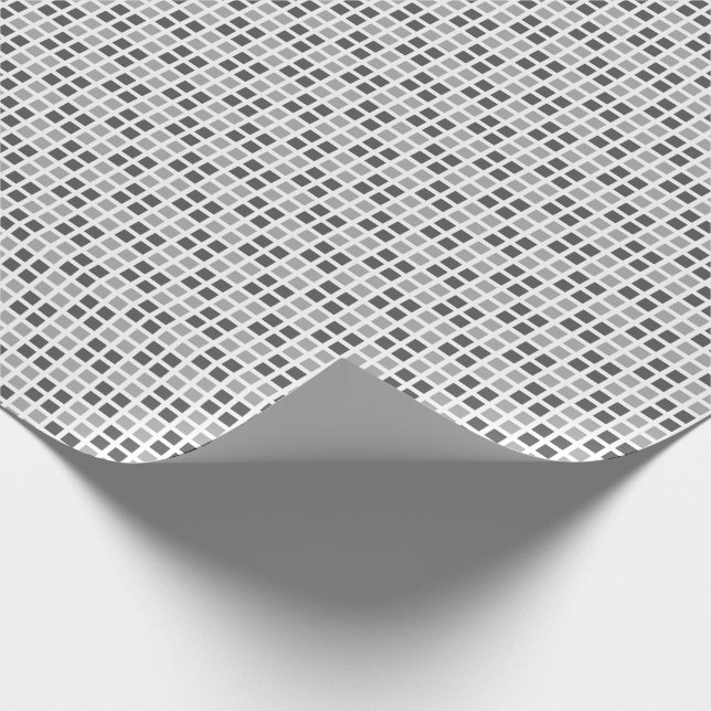 Micro Checkered White Wrapping Paper (Corner)