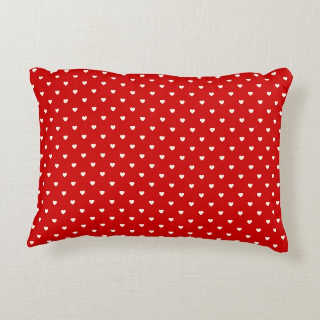 Micro Hearts Accent Pillow (Back)