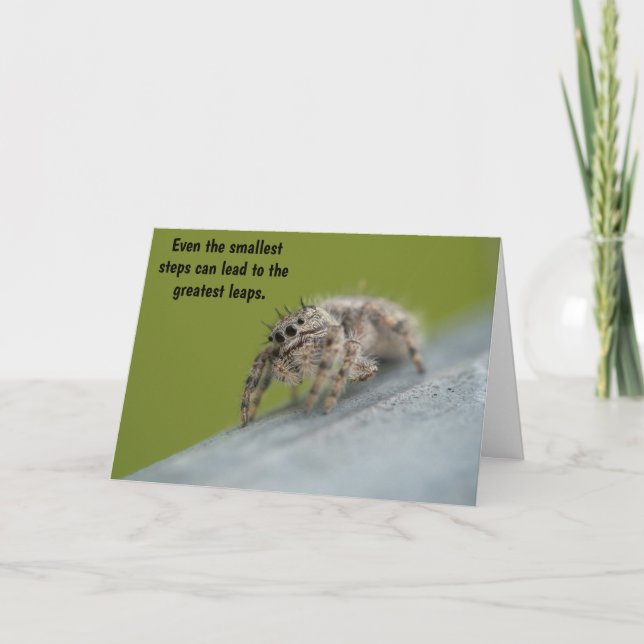 Micro Marvel - The Jumping Spider Letterpress Thank You Card (Front)