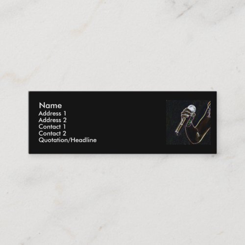 micro microphone music singer profile card song business card templates