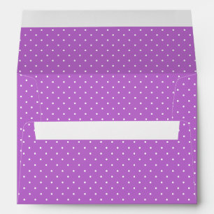 Micro Polka Dot White - Orchid Purple Envelope