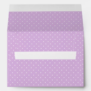 Micro Polka Dot White - Soft Lilac Envelope
