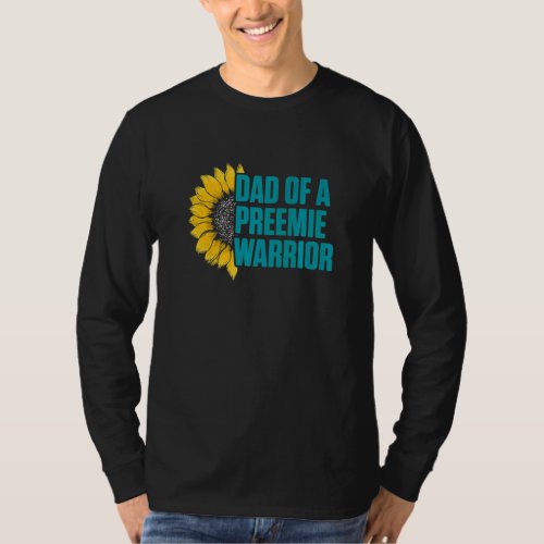 Micro Preemie NICU New Dad Sunflower Premature Bir T-Shirt