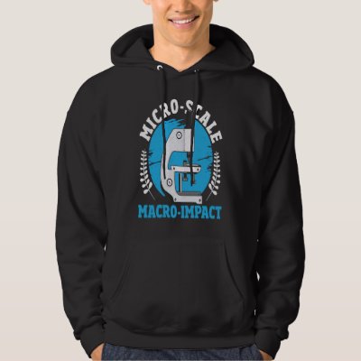 Micro Scale Macro Impact Microbiology Microbiologi Hoodie