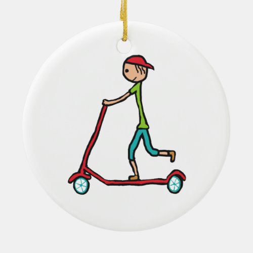 Micro Scooter Ceramic Ornament