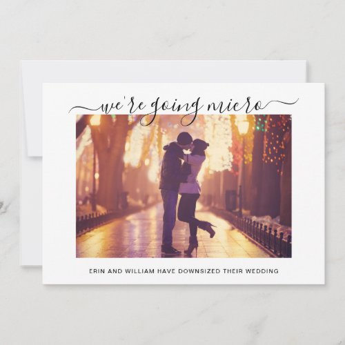 Micro Smaller Downsized Wedding Script Photo