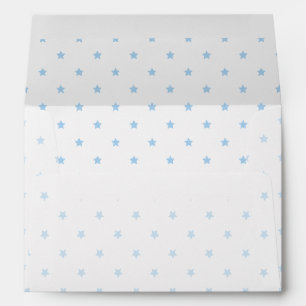 Micro Stars Baby Blue - White Envelope