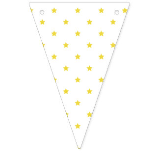 Micro Stars Golden Yellow - White Bunting Flags