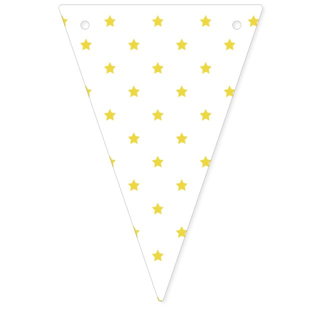 Micro Stars Golden Yellow - White Bunting Flags (First Flag)