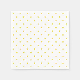 Micro Stars Golden Yellow - White Napkins