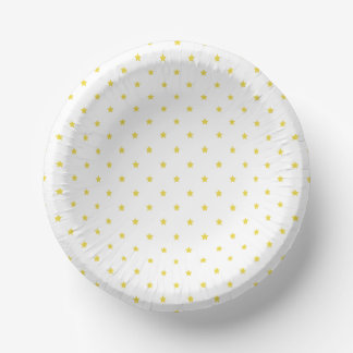 Micro Stars Golden Yellow - White Paper Bowls