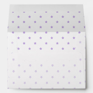 Micro Stars Soft Lavender - White Envelope