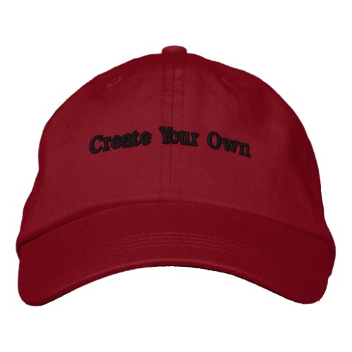 Micro Times Create Your Own Name or Text Red Embroidered Baseball Cap