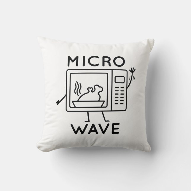 Micro Wave Throw Pillow (Front)