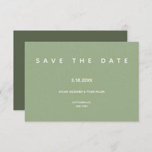 Micro Wedding Sage Typography Small Minimal Save The Date