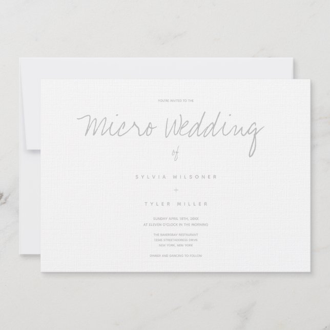 Micro Wedding White Gray Horizontal (Front)