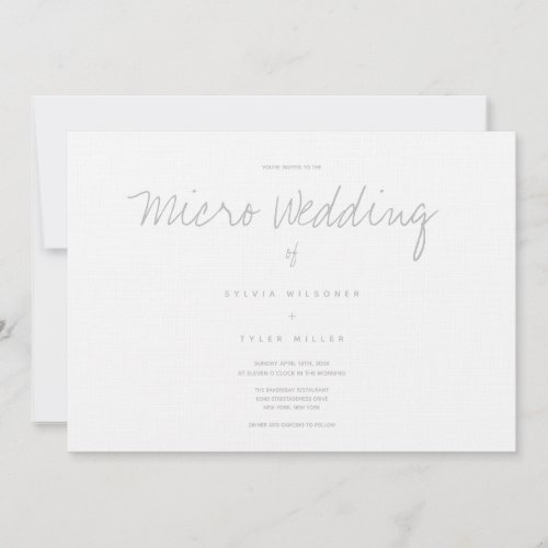 Micro Wedding White Gray Horizontal