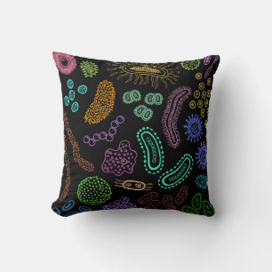 Microbes Throw Pillow