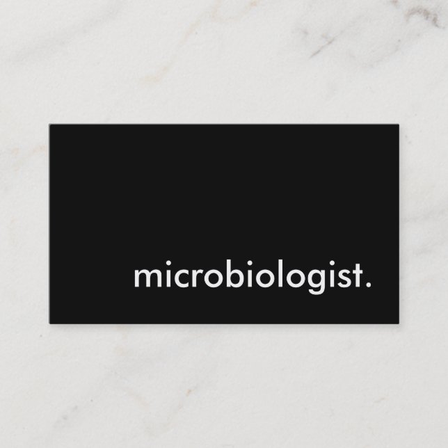 microbiologist. business card (Front)