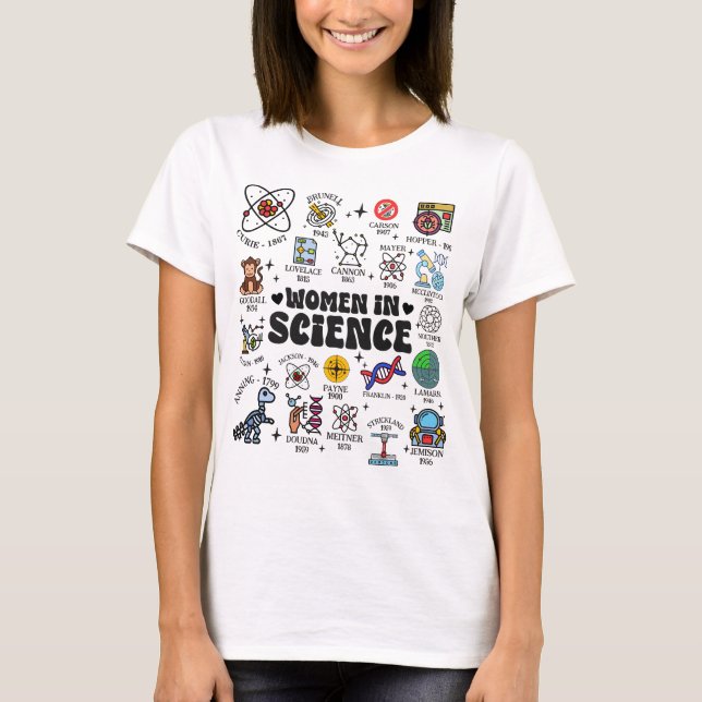Microbiologist Women In Science PhD Feminist  T-Shirt (Front)