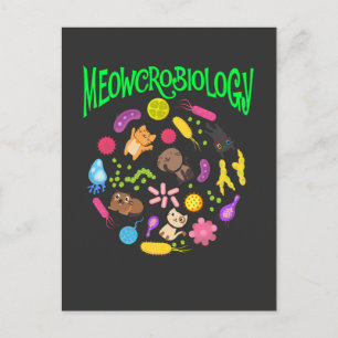 Microbiology Cat Lover Scientist Cute Kitten Postcard