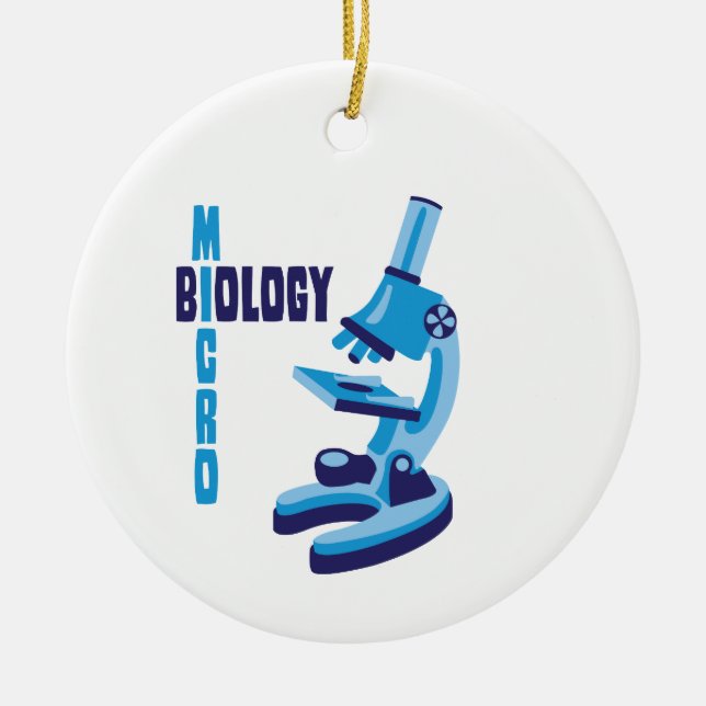 Microbiology Ceramic Ornament (Front)