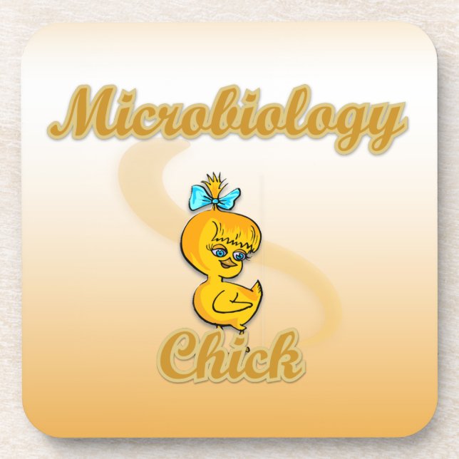 Microbiology Chick Drink Coaster (Front)
