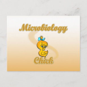Microbiology Chick Postcard
