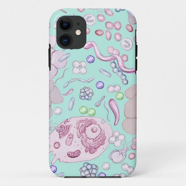 Microbiology in Blue Case-Mate iPhone Case (Back)