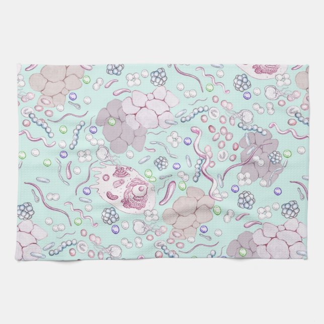 Microbiology in Blue Kitchen Towel (Horizontal)