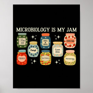 Microbiology Is My Jam Bycteria And Cells Biology  Poster