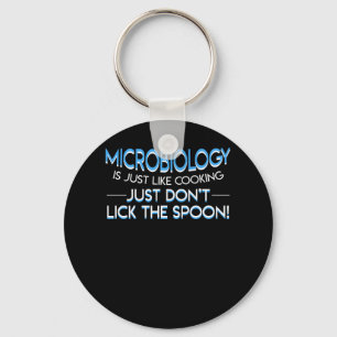 Microbiology Like Cooking Dont Lick Spoon Keychain