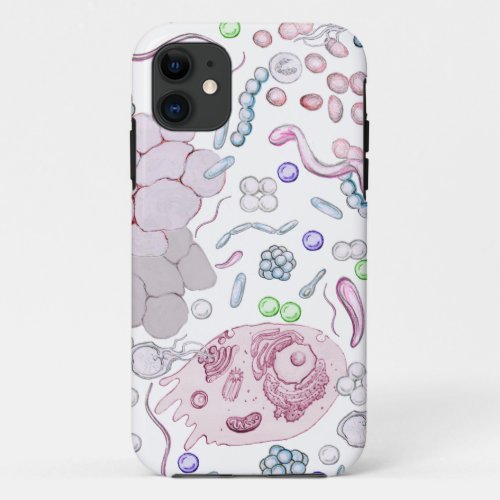 Microbiology Pattern iPhone 11 Case