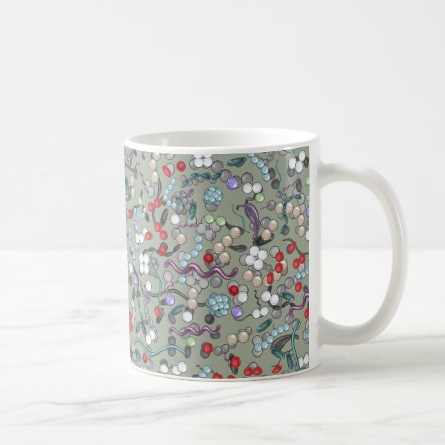 Microbiology Pattern Coffee Mug (Right)