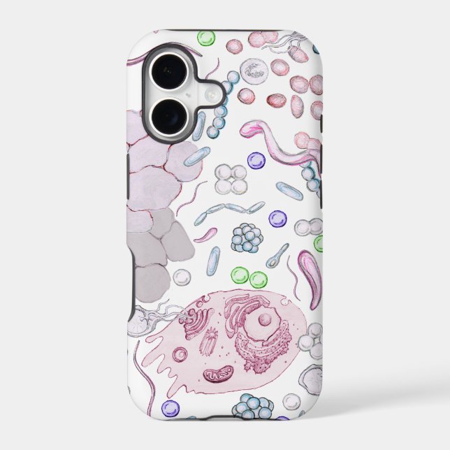 Microbiology Pattern Iphone Case (Back)