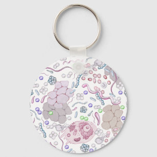 Microbiology Pattern Keychain