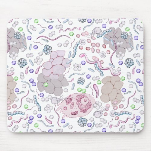 Microbiology Pattern Mouse Pad