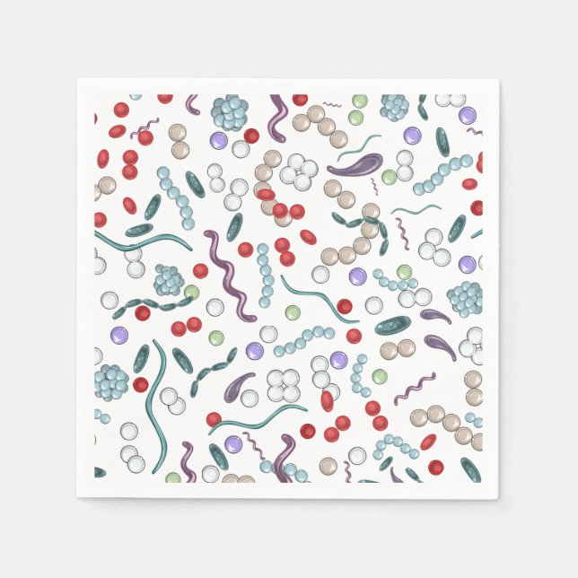 Microbiology Pattern Napkins (Front)