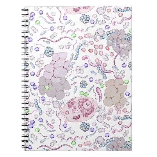 Microbiology Pattern Notebook | Zazzle.com