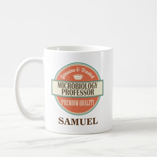Microbiology Professor Personalized Mug Gift (Left)