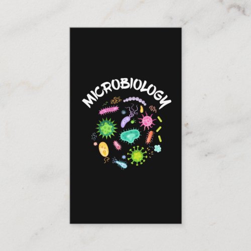 Microbiology Scientist Bacteria Microscope Business Card