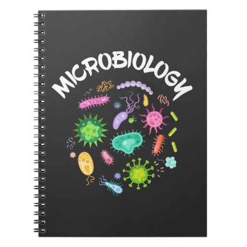 Microbiology Scientist Bacteria Microscope Notebook