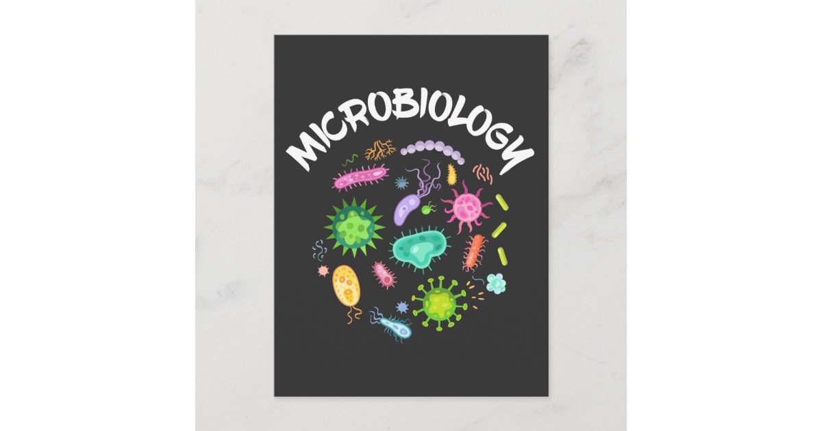Microbiology Scientist Bacteria Microscope Postcard | Zazzle