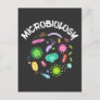Microbiology Scientist Bacteria Microscope Postcard