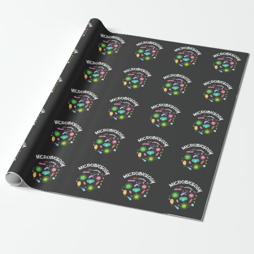 Microbiology Scientist Bacteria Microscope Wrapping Paper